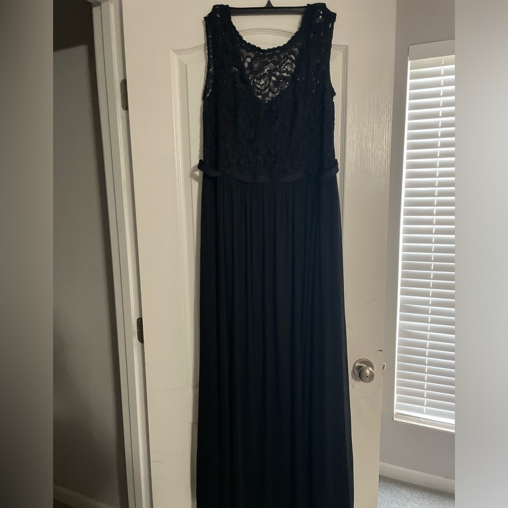 Black lace bridesmaid dress